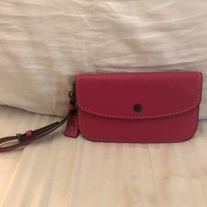 Coach 1941 Clutch, Fuchsia/Black Copper